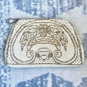 Vintage 1930s Czech Glass Beaded Evening Bag